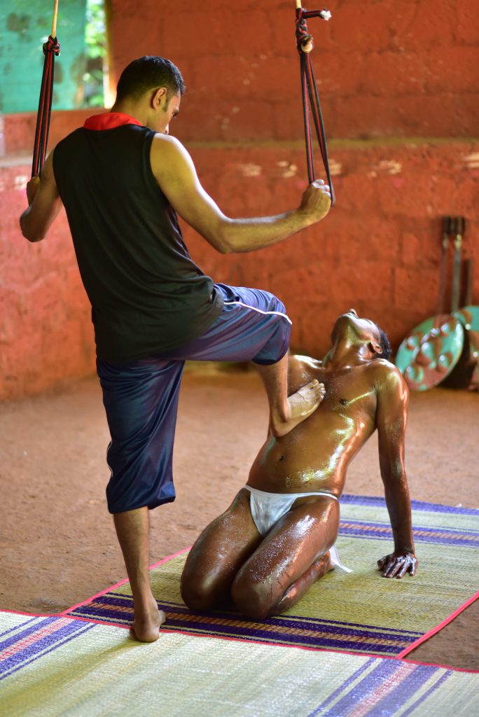 Kalari Massage using traditional foot technique